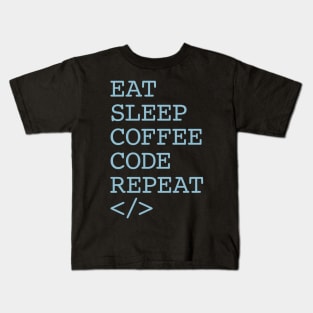 Coffee Code Repeat Kids T-Shirt